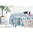 Alternate image 1 for Everhome&trade; Summer Medallion 70-Inch Round Tablecloth in Blue/Green
