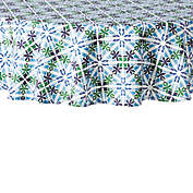 Everhome&trade; Summer Medallion 70-Inch Round Tablecloth in Blue/Green