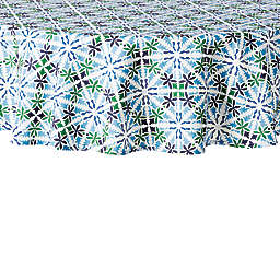 Everhome™ Summer Medallion 70-Inch Round Tablecloth in Blue/Green