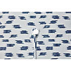 Alternate image 5 for Everhome&trade; Ikat Stripe 70-Inch Round Tablecloth in White/Blue with Umbrella Hole