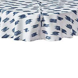 Everhome™ Ikat Stripe Round Tablecloth in White/Blue