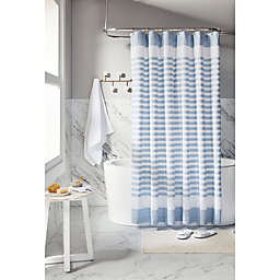 Everhome™ Samson Coastal Stripe 72-Inch x 98-Inch Shower Curtain in Skyway