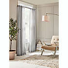 Alternate image 0 for Everhome&trade; Blanche Textured Stripe 84-Inch Light Filtering Curtain Panel in Grey (Single)