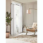 Alternate image 0 for Everhome&trade; Blanche Textured Stripe 84-Inch Light Filtering Curtain Panel in White (Single)