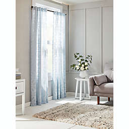 Everhome™ Blanche Sheer 84-Inch Rod Pocket Sheer Window Curtain Panel in Blue (Single)