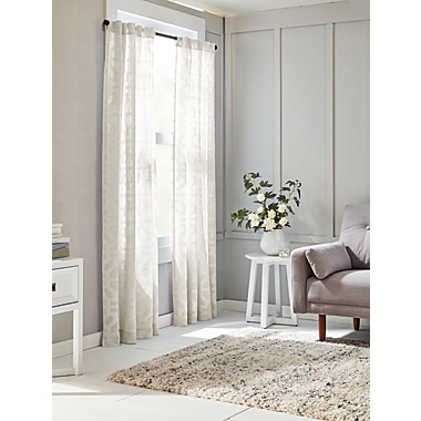Everhome&trade; Blanche Sheer 108-Inch Rod Pocket Sheer Window Curtain Panel in Ivory (Single). View a larger version of this product image.