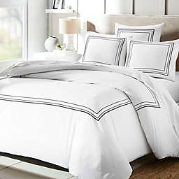 Everhome™ Sullivan Triple Baratta 3-Piece King Comforter Set in White/Charcoal