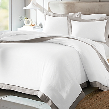 Everhome&trade; Reid Ladder Stitch 3-Piece Full/Queen Comforter Set in Natural. View a larger version of this product image.