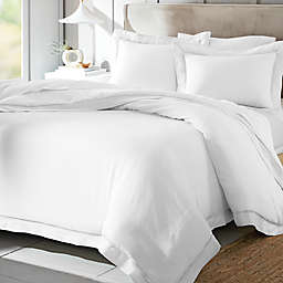 Everhome™ Reid Ladder Stitch 3-Piece King Comforter Set in White