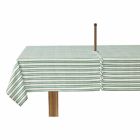 Alternate image 5 for Everhome&trade; Zig-Zag Stripe 60-Inch x 84-Inch Umbrella Tablecloth in Elm Green/Blue