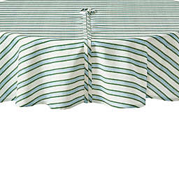 Everhome™ Zig-Zag Stripe 70-Inch Round Tablecloth with Umbrella Hole in Elm Green/Blue