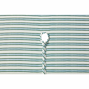 Everhome&trade; Zig-Zag Stripe 70-Inch Round Tablecloth with Umbrella Hole in Elm Green/Blue. View a larger version of this product image.