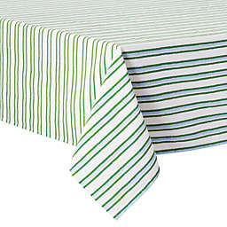 Everhome™ Zig-Zag Stripe 60-Inch x 84-Inch Umbrella Tablecloth in Elm Green/Blue