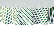Everhome&trade; Zig-Zag Stripe Round Tablecloth in Elm Green/Blue