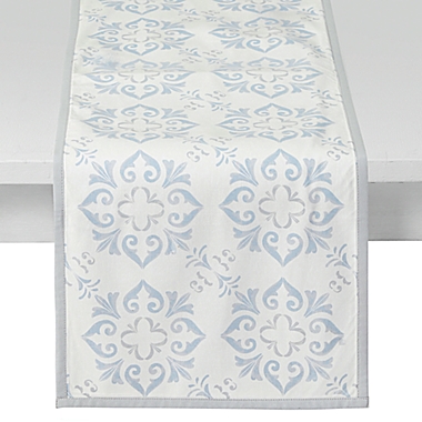 Everhome&trade; 72-Inch Medallion Table Runner in Grey. View a larger version of this product image.