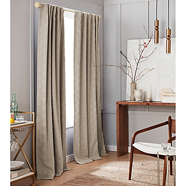 Everhome&trade; Diamond Weave 84-Inch Blackout Window Curtain Panel in Peyote (Single). View a larger version of this product image.