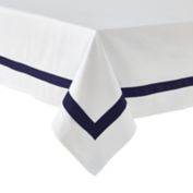 Everhome&trade; Hotel Border 60-Inch x 84-Inch Oblong Tablecloth in Maritime Blue