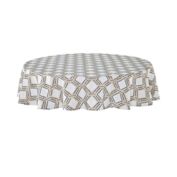Everhome&trade; Diamond Weave 70-Inch Round Tablecloth in Peyote/Tan