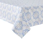 Everhome&trade; Faded Medallion Tablecloth in Skyway Blue