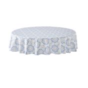 Everhome&trade; Faded Medallion 70-Inch Round Tablecloth in Skyway Blue