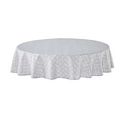 Everhome™ Fanned Leaf 70-Inch Round Tablecloth in Microchip