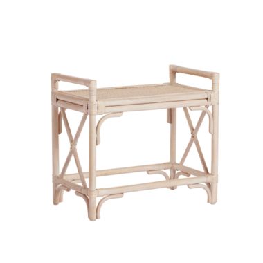 Everhome&trade; Brooks Rattan Seat in White. View a larger version of this product image.