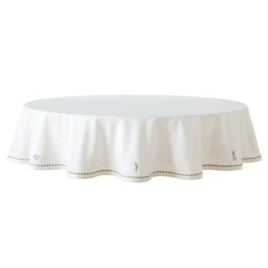 Everhome&trade; Embroidered Easter Bunny 70-Inch x 70-Inch Oblong Tablecloth in Bright White. View a larger version of this product image.