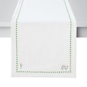 Everhome&trade; Embroidered Easter Bunny Table Runner in Bright White