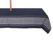 Everhome&trade; Seaside Stripe 60-Inch x 84-Inch  Indoor/Outdoor Tablecloth with Umbrella Hole