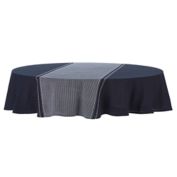 Everhome&trade; Seaside Stripe 70-Inch Round Indoor/Outdoor Tablecloth in Maritime Blue
