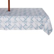 Everhome&trade; Painted Cane Indoor/Outdoor Tablecloth with Umbrella Hole in Skyway