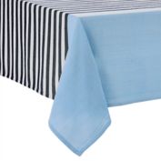 Everhome&trade; Blocked Stripe Indoor/Outdoor Tablecloth in Skyway