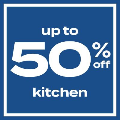 up to 50% off kitchen