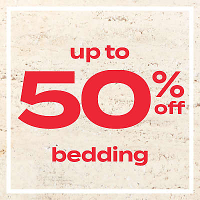 up to 50% off bedding