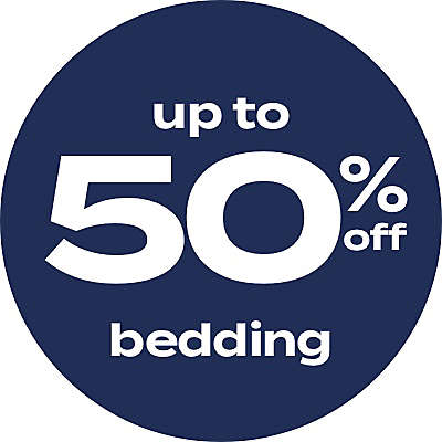 up to 50% off bedding
