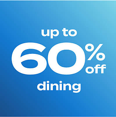 up to 60% off dining