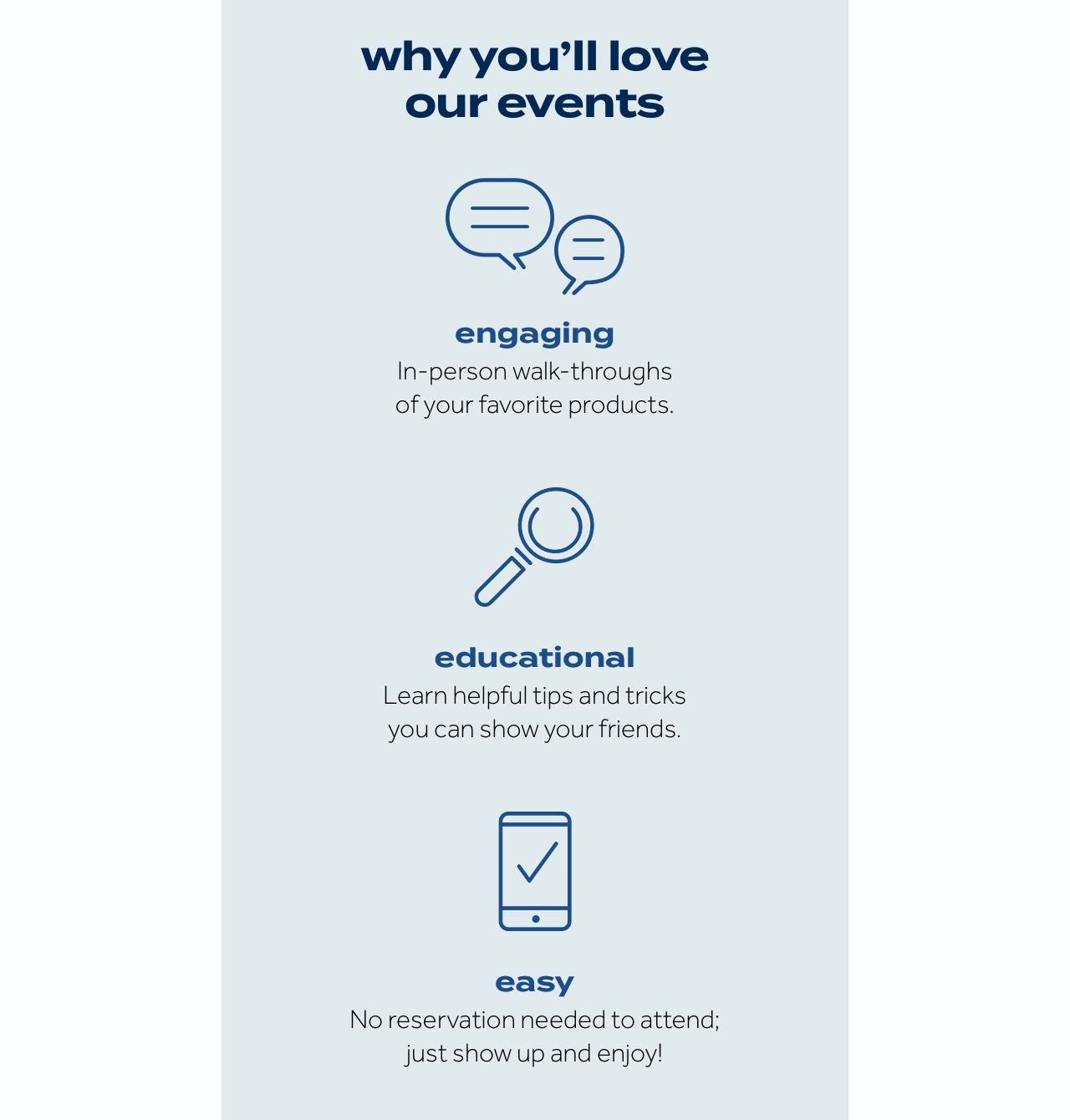 why you’ll love our events