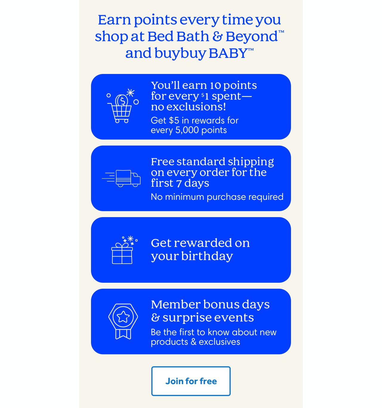 Earn & redeem points across our family of brands