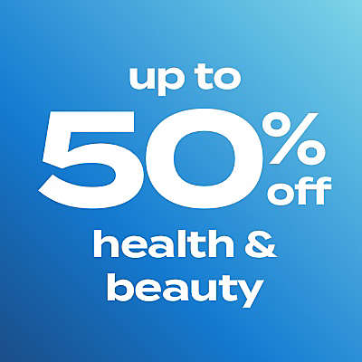up to 50% off health & beauty