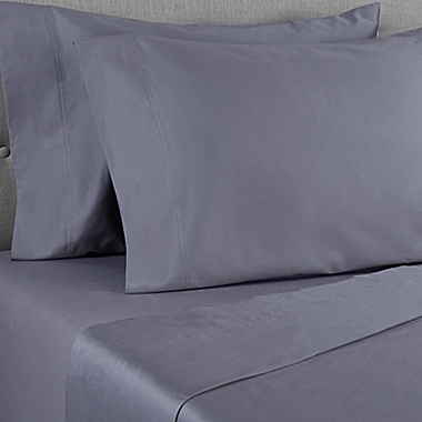 Nestwell&trade; Cotton Percale 400-Thread-Count King Pillowcase Set in Folkstone Grey. View a larger version of this product image.