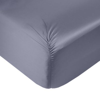 Nestwell&trade; Ultimate Percale 400-Thread-Count King Fitted Sheet in Folkstone Grey