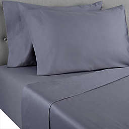 Nestwell™ Cotton Percale 400-Thread-Count Queen Flat Sheet in Folkstone Grey