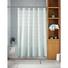 Alternate image 0 for Haven&trade; 72-Inch x 72-Inch Pebble Stripe Organic Cotton Shower Curtain in Sky Green