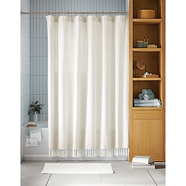 Haven&trade; 72-Inch x 72-Inch Pique Organic Cotton Shower Curtain in Coconut Milk. View a larger version of this product image.