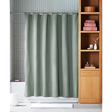 Haven&trade; 72-Inch x 72-Inch Washed Faille Shower Curtain in Jade. View a larger version of this product image.