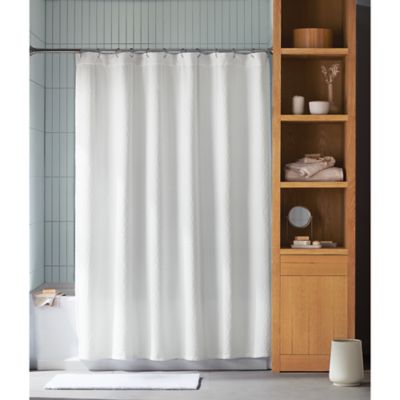 Extra Long Diamond Shower Curtain Water Resistant Assorted Colours with Hooks 