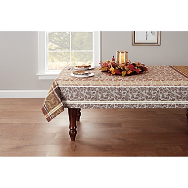 Acorns and Leaves Cotton Jacquard 60-Inch x 84-Inch Oblong Tablecloth. View a larger version of this product image.