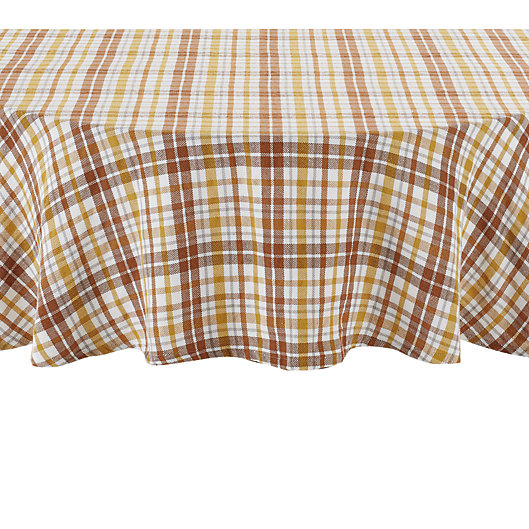 Alternate image 1 for Harvest Plaid 70-Inch Round Tablecloth