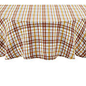 Harvest Plaid 70-Inch Round Tablecloth
