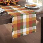 Alternate image 1 for Check Fringe 72-Inch Table Runner